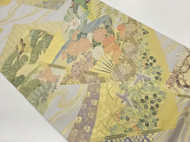 JAPANESE FUKURO OBI / WOVEN FLOWERS
